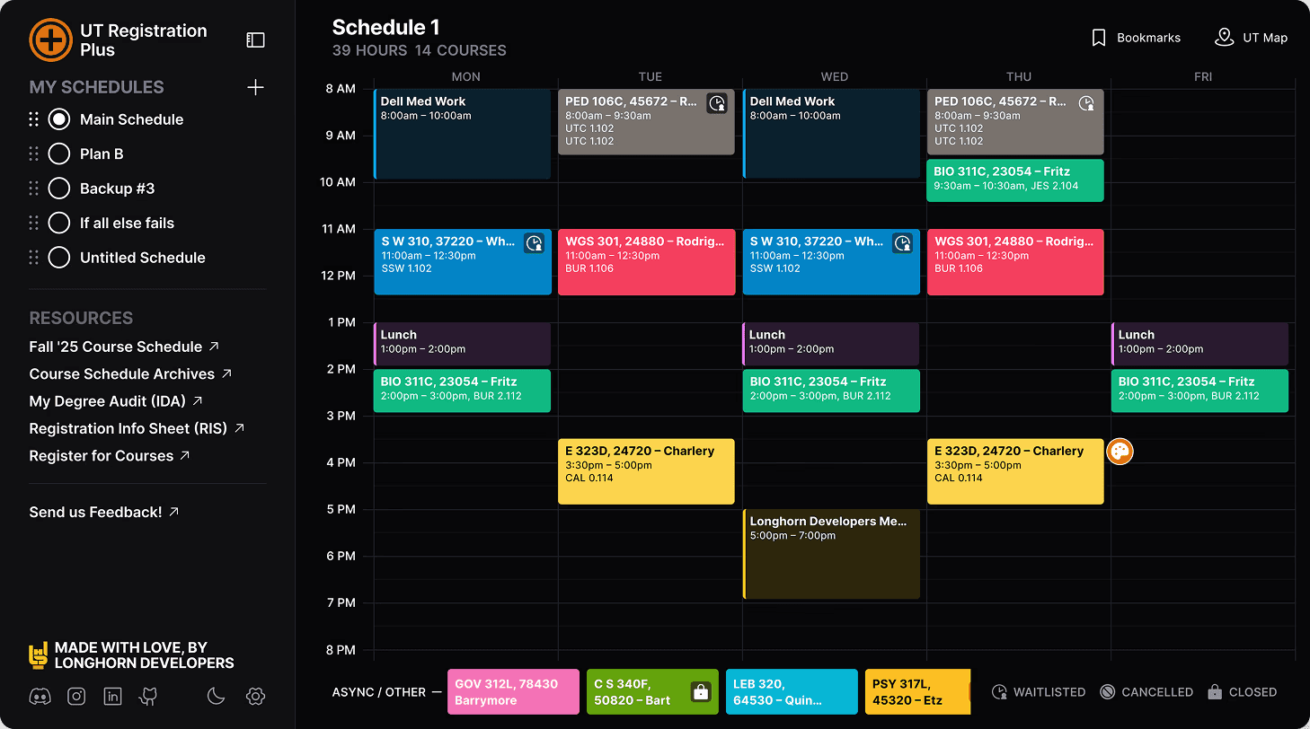 UT Registration Plus